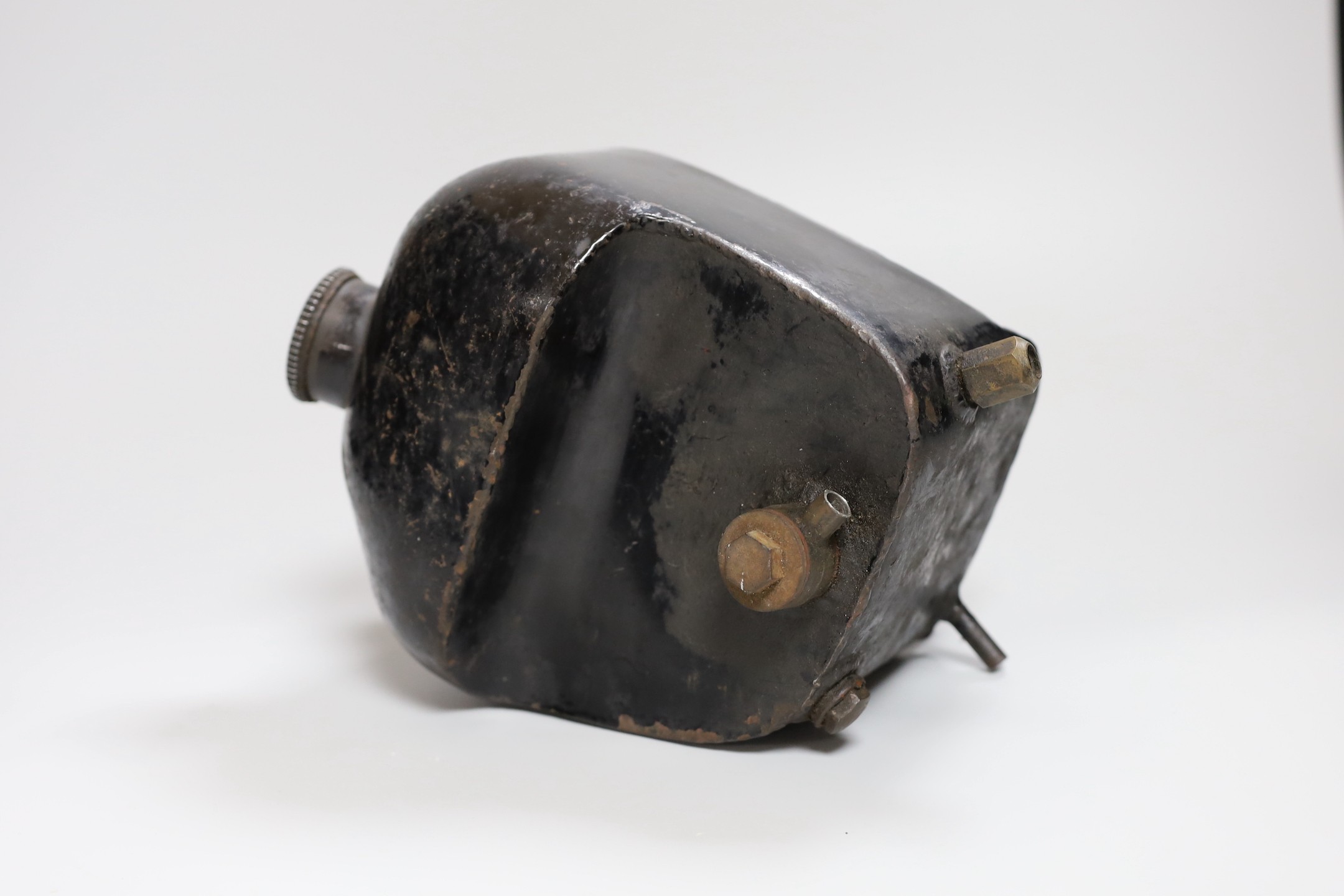A BSA B32 trials motorcycle oil tank, 21cm long